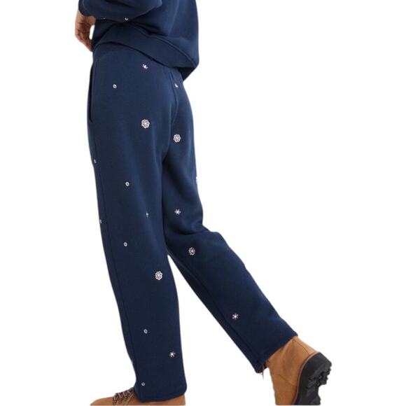 New Women’s Madewell Airyterry Floral Embroidered Tapered Sweatpants Size M - Picture 5 of 8